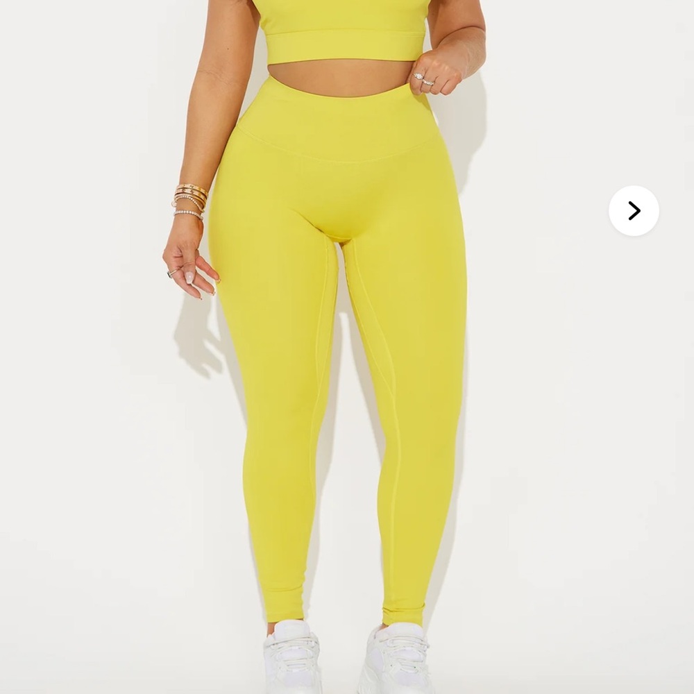 Yellow High-Waisted Leggings